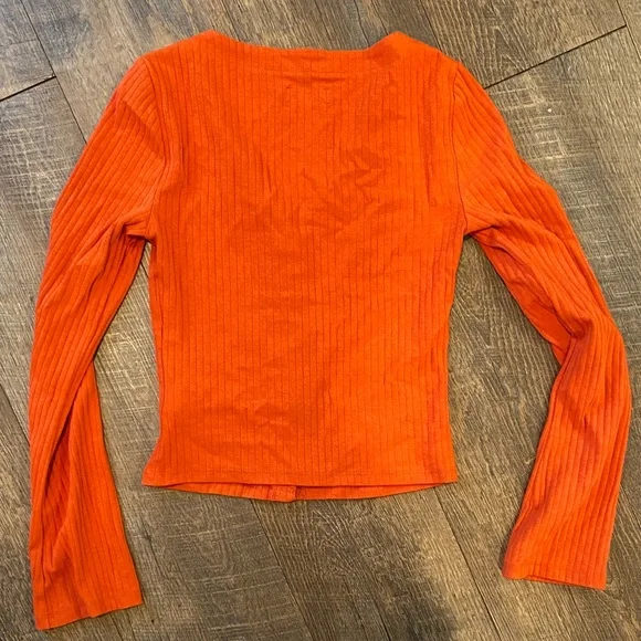 GAP Ribbed Button Front Cardigan Top - Picture 5 of 6